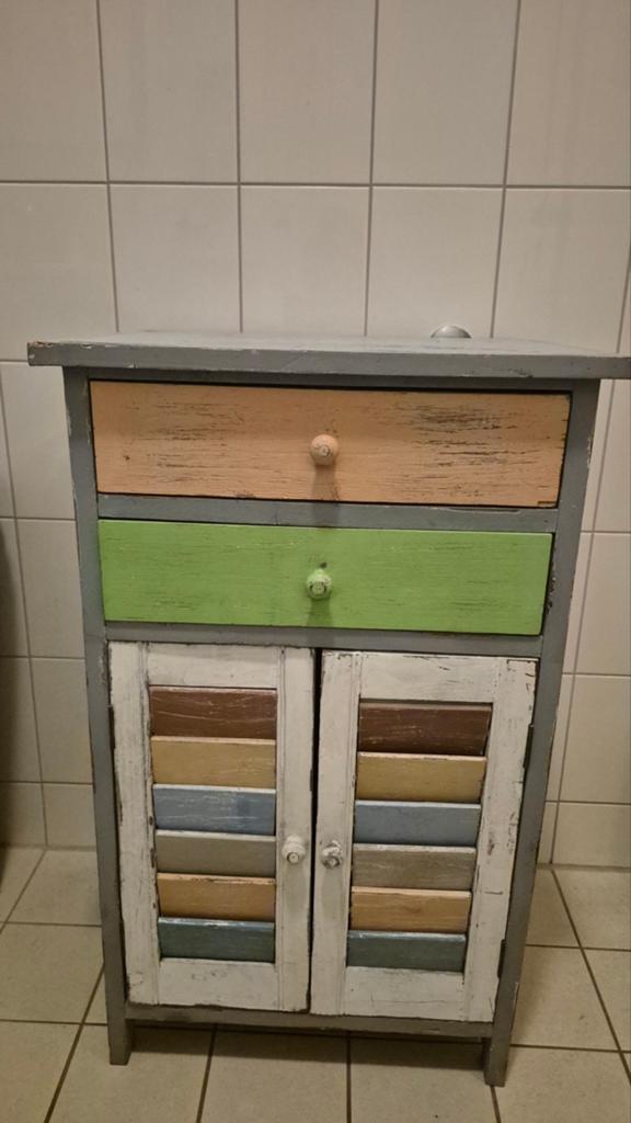 Vrolijk, kleurig, kastje 35dx45brx75h, Huis en Inrichting, Kasten | Ladekasten, Ophalen, 25 tot 50 cm, 50 tot 100 cm, Minder dan 100 cm
