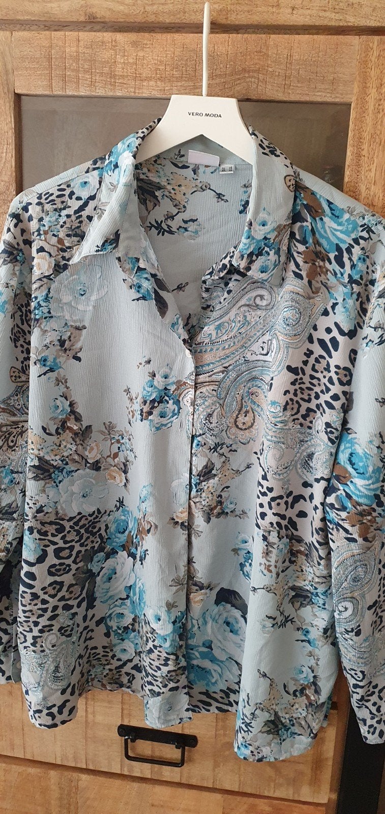 Oscar b  mooie blouss mt 46, Kleding | Dames, Verzenden, Nieuw, Maat 46/48 (XL) of groter, Blauw