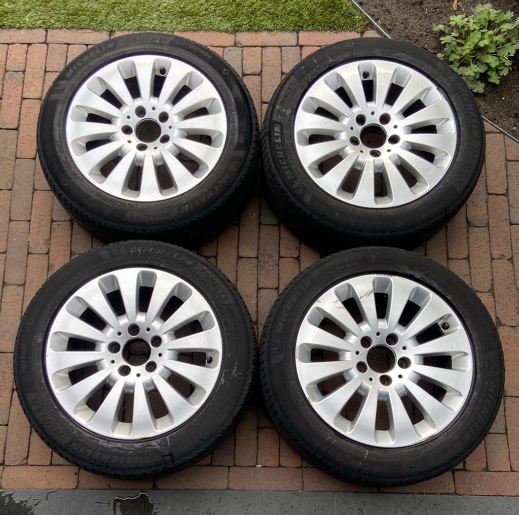 Mercedes originele 16 inch velgen W204 – 5x112, Ophalen, Gebruikt