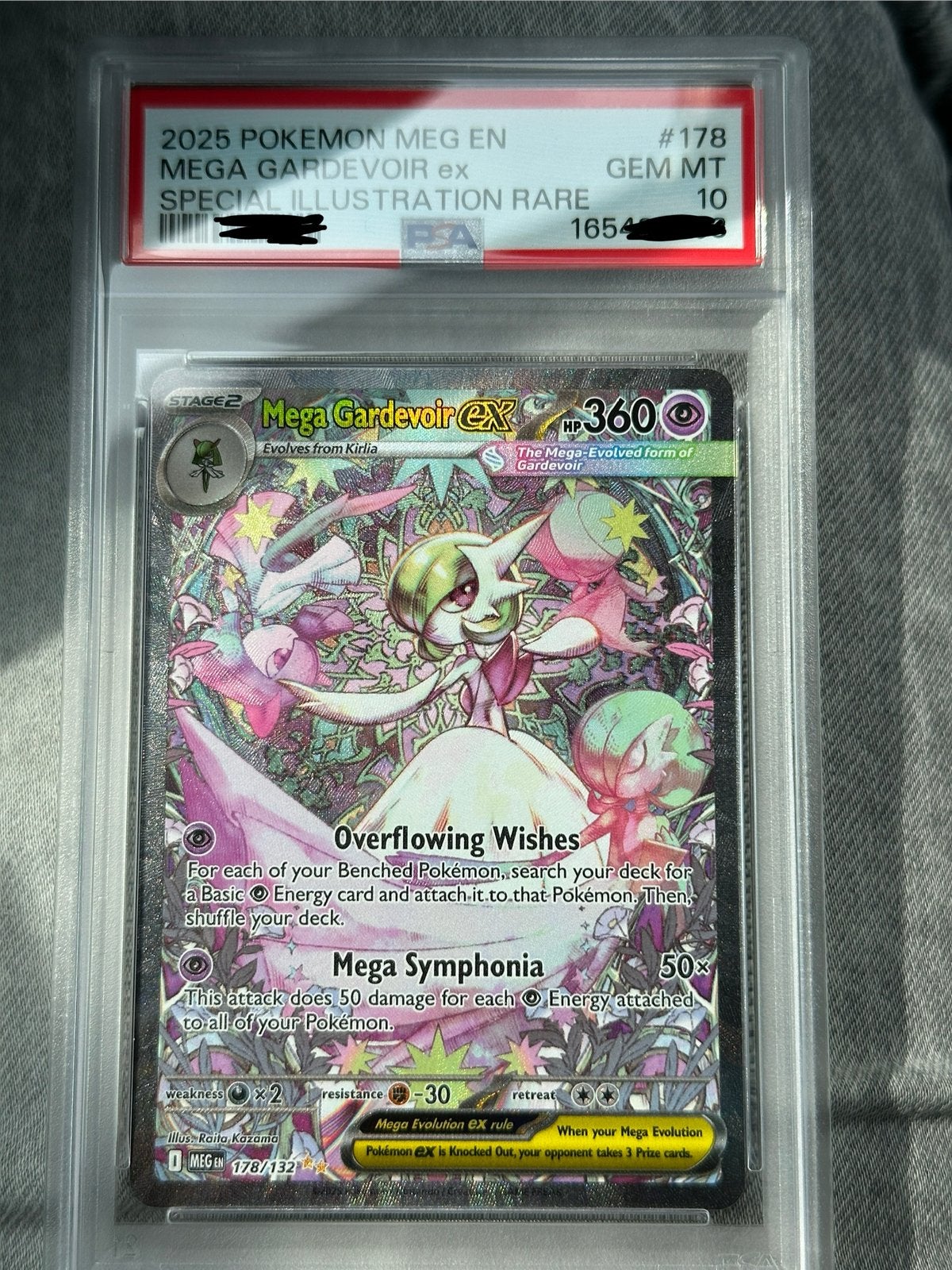 Pokemon Mega Gardevoir ex 178/132 PSA 10, Hobby en Vrije tijd, Ophalen of Verzenden, Zo goed als nieuw