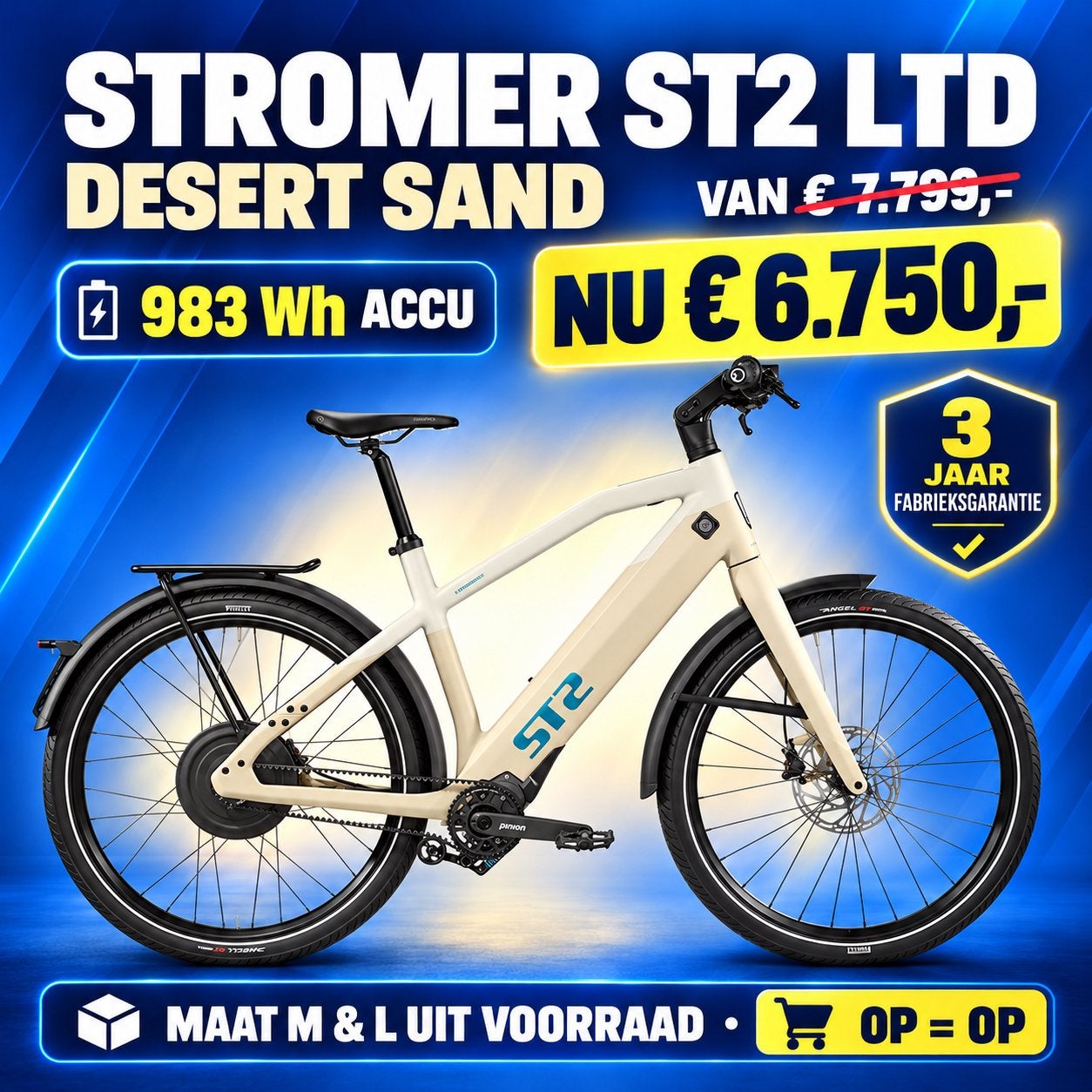 Stromer ST2 Desert Sand LTD 983Wh – van €7.799 voor €6.750, Fietsen en Brommers, Ophalen of Verzenden, Stromer