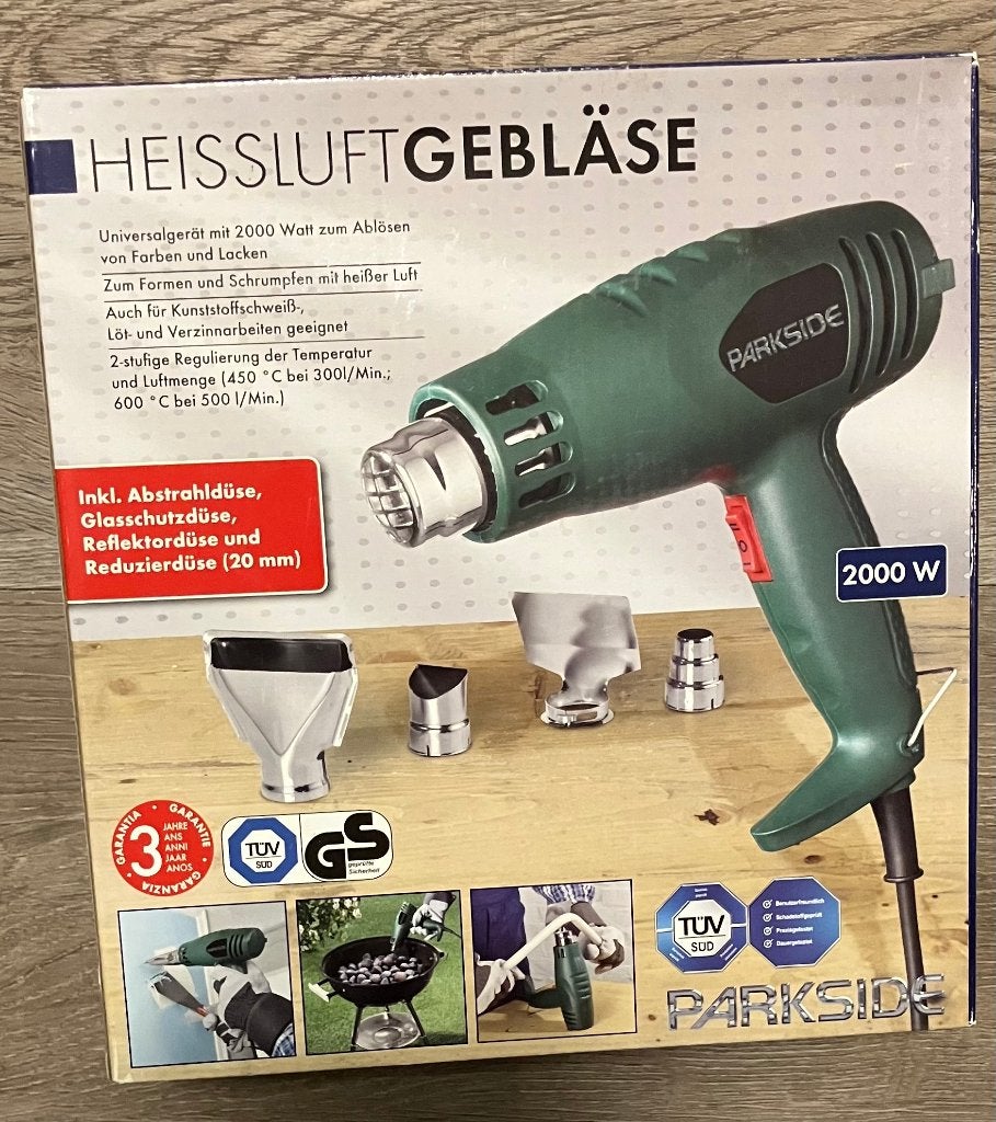 Parkside Heteluchtpistool Verfafbrander, Doe-het-zelf en Verbouw, Gereedschap | Handgereedschap, Ophalen of Verzenden, Nieuw, Overige typen