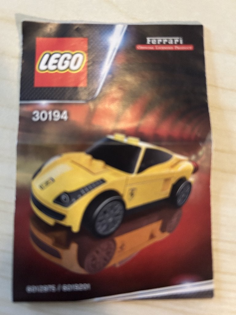 Lego 30194 V-Power Ferrari 458 Italia, Gebruikt, Overige thema's, Lego, Inclusief instructies