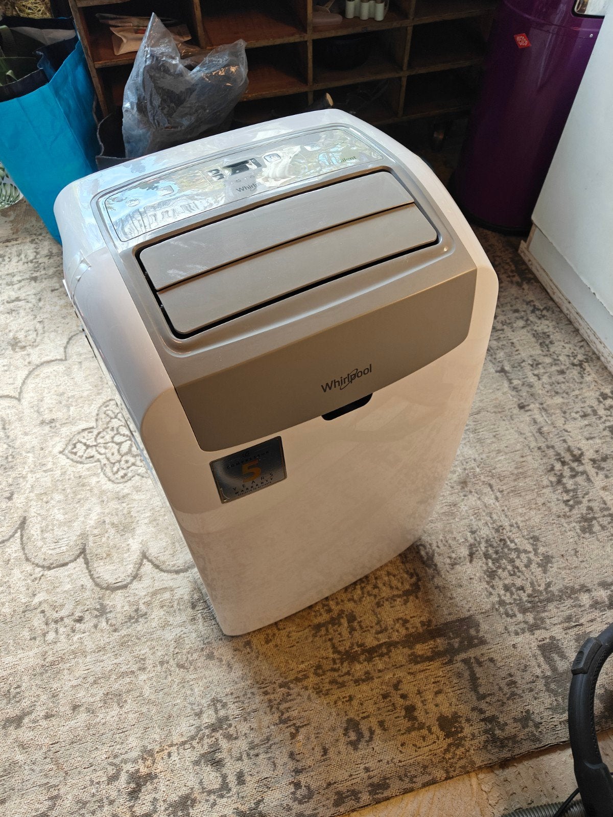 Whirlpool eco silent PAWC212CO mobiele airco, Witgoed en Apparatuur, Ophalen, Gebruikt, Afstandsbediening, Koelen en Ontvochtigen