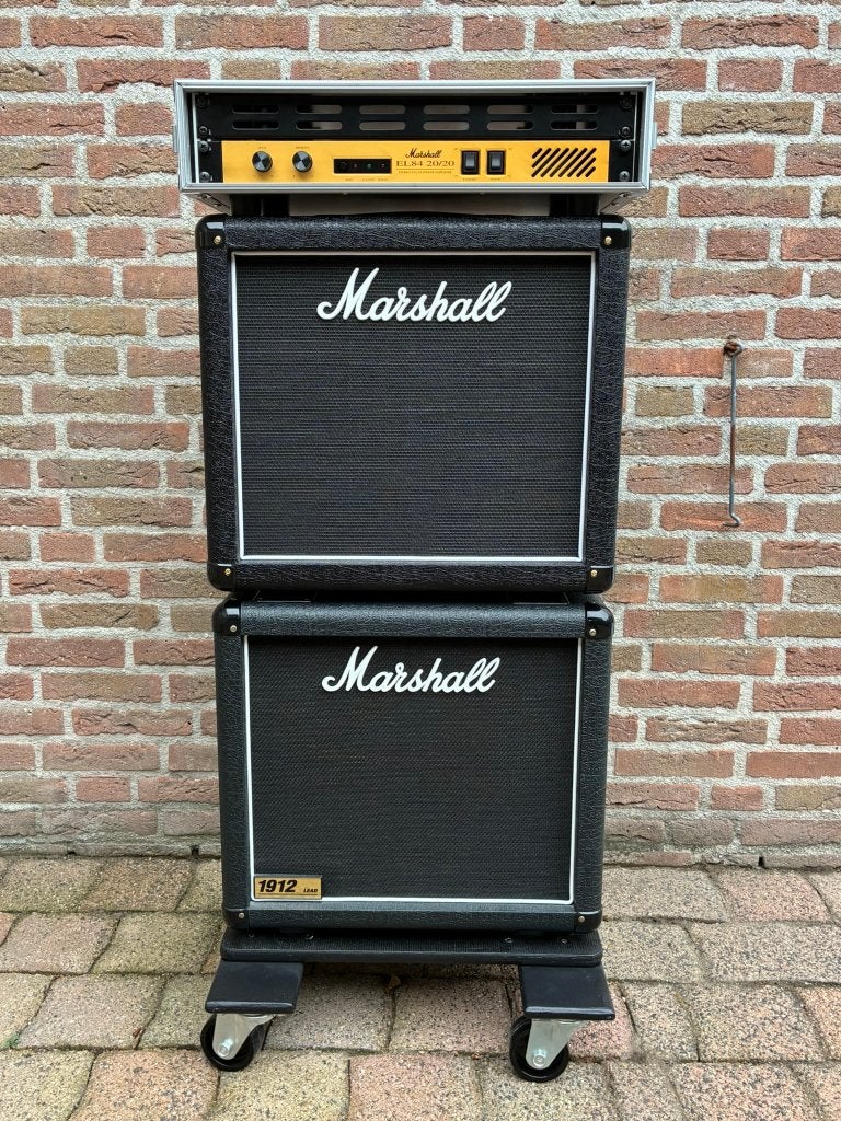 Marshall EL84 20/20 gitaar Power Amp 1U-Rack incl 2 boxen, Ophalen, Zo goed als nieuw, Gitaar, Minder dan 50 watt