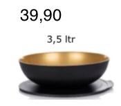 Tupperware Allegra schaal 3,5 liter - Zwart/Goud, Ophalen of Verzenden, Nieuw, Schaal