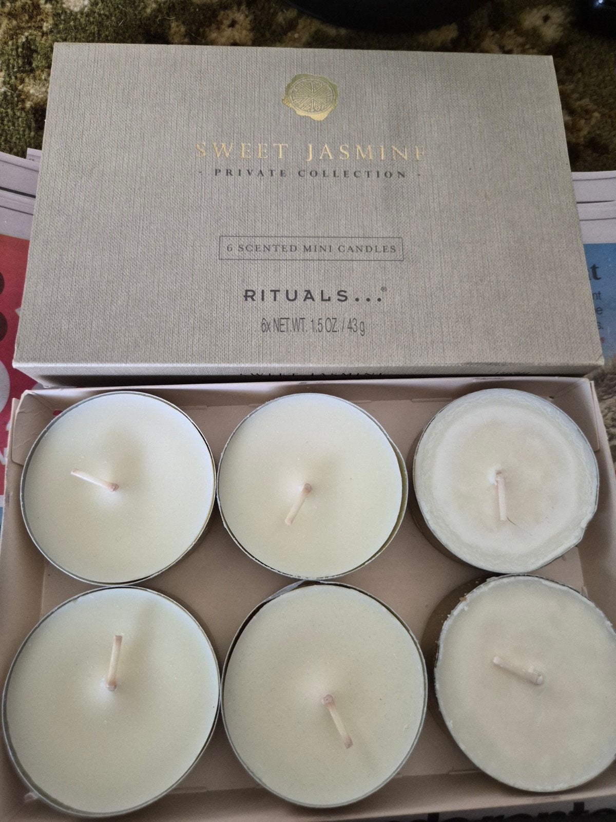 Rituals Sweet Jasmine Mini Kaarsen - 6 stuks, Ophalen of Verzenden, Kaars, Was, Nieuw