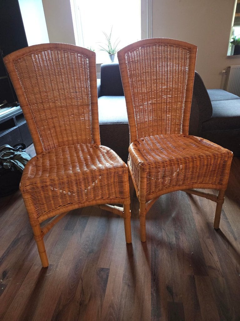 Rieten Stoelen, Ophalen, Gebruikt, Twee, Bruin