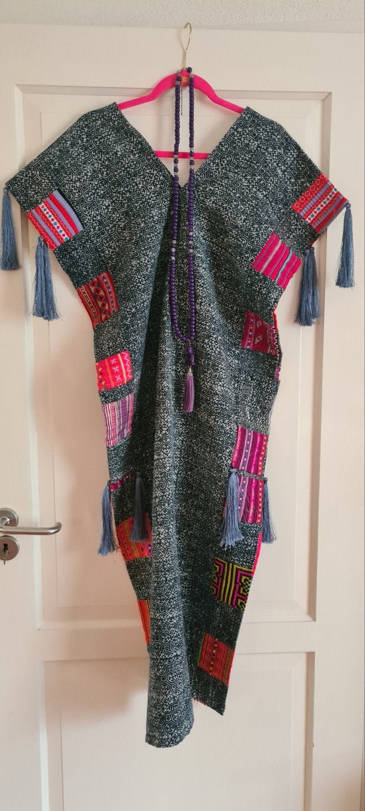 HMONG prachtige kaftan jurk folklore origineel🌴, Verzenden, Nieuw, Jurk