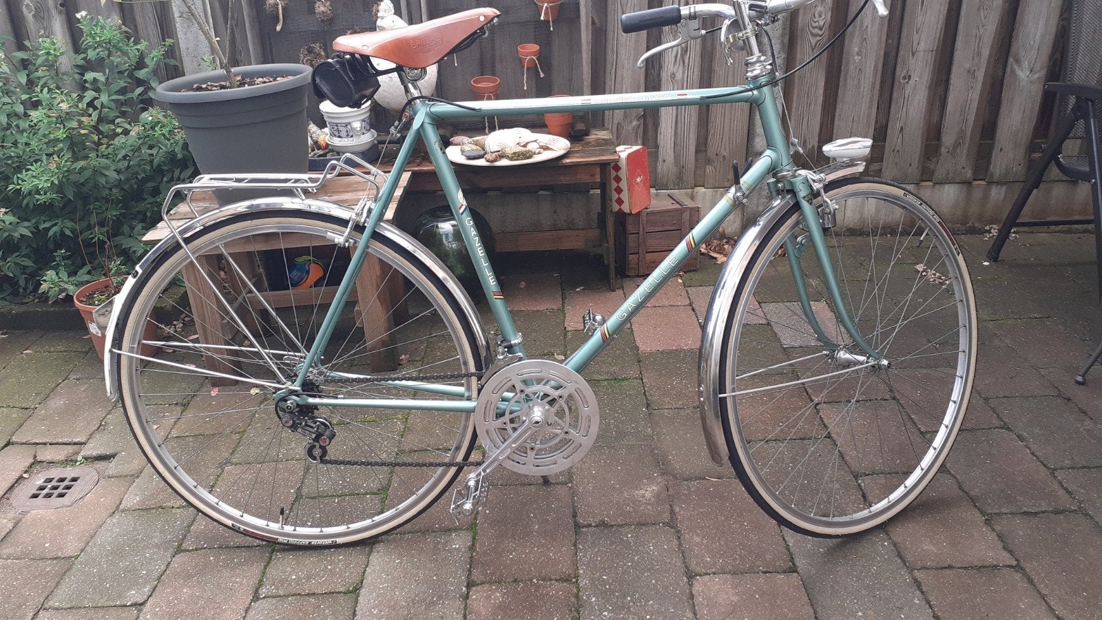 Gazelle Champion Mondial Semi racefiets uit 1975, Ophalen, 28 inch, 10 tot 15 versnellingen, Velgrem