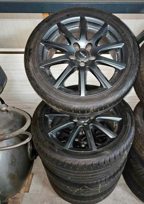 RIAL velgen met goeie banden o.a. honda civic, Auto-onderdelen, Banden en Velgen, Gebruikt, 17 inch, Ophalen of Verzenden, Band(en)