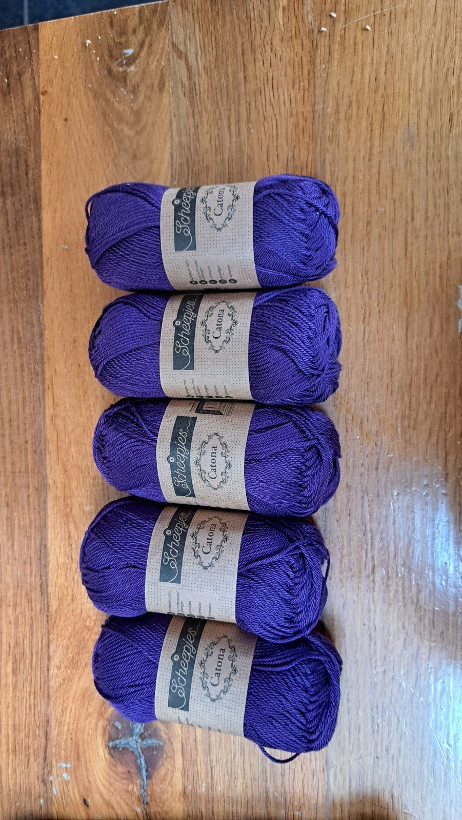5 bollen Scheepjes Catona 50g - Nieuw, Niet van toepassing, Breien of Haken, Niet van toepassing, Nieuw