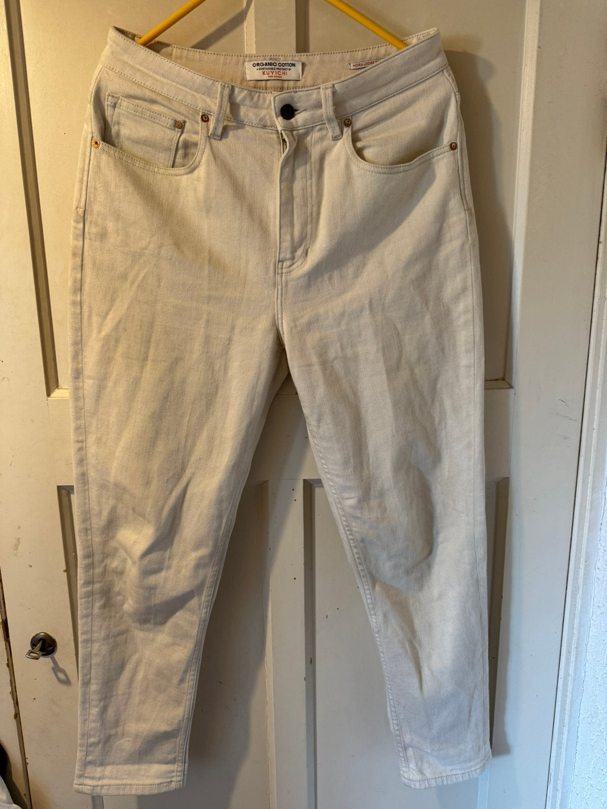 Kuyichi witte stretch spijkerbroek w 31 l 30., Ophalen of Verzenden, Zo goed als nieuw, Wit, W30 - W32 (confectie 38/40)