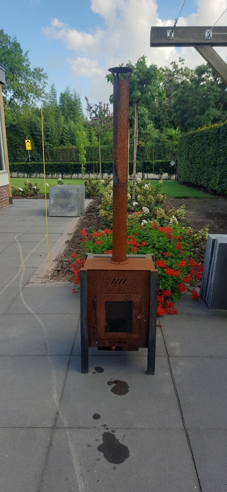 K-Stove pelletkachel voor terras of overkapping, Ophalen, Gebruikt