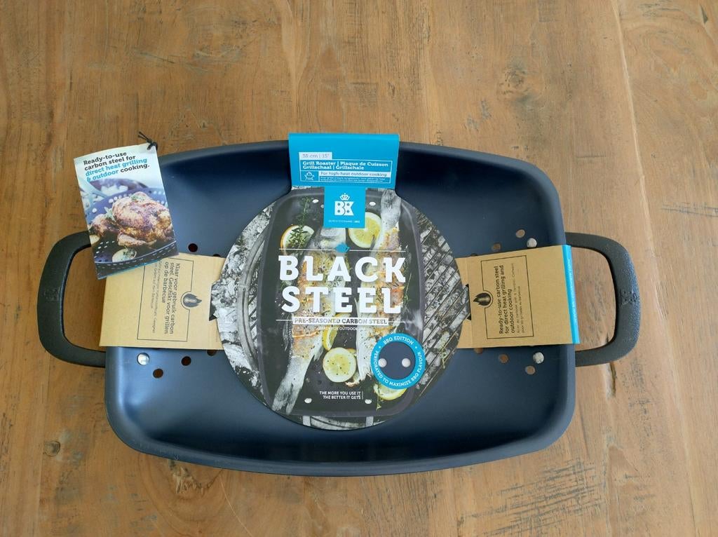 BK Black Steel BBQ grillschaal 38x27 nieuw, Ophalen of Verzenden, Nieuw