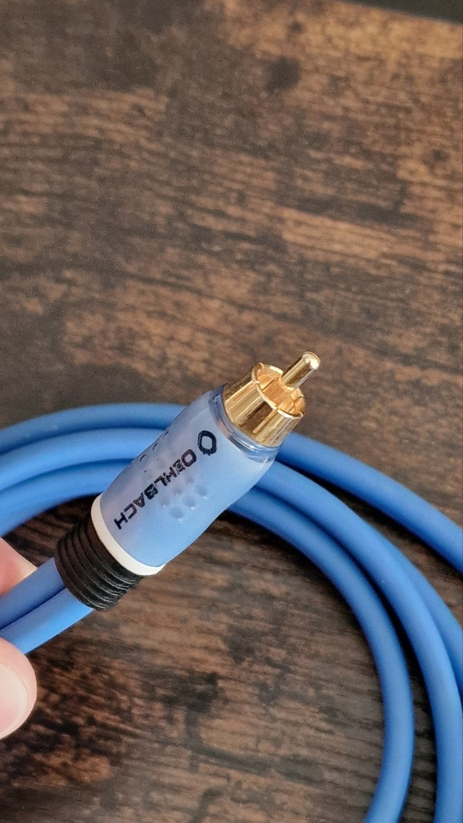 Oehlbach BOOOM! subwoofer Y-kabel 2m blauw, Ophalen of Verzenden, Zo goed als nieuw, 2 tot 5 meter, Interlink-kabel