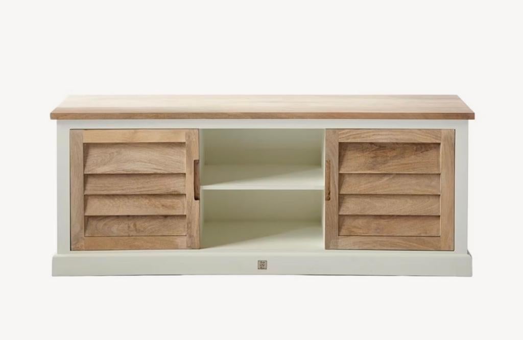 Riviera Maison pacifica tv meubel, Huis en Inrichting, Kasten | Televisiemeubels, Ophalen, Gebruikt, 150 tot 200 cm, Minder dan 100 cm
