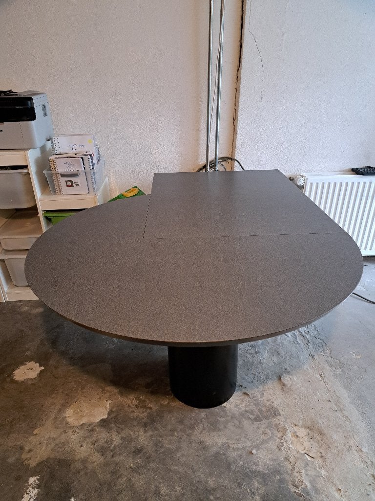 Bureau zwart antraciet rechthoekig met druppel, Modern, Ophalen, Gebruikt, Overige typen