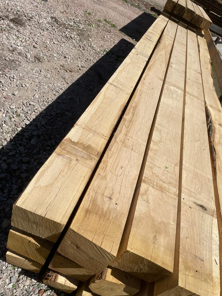 15  eiken balken 500 cm lang 20x20, Tuin en Terras, Palen, Balken en Planken, Ophalen, Zo goed als nieuw, 250 cm of meer, Balken