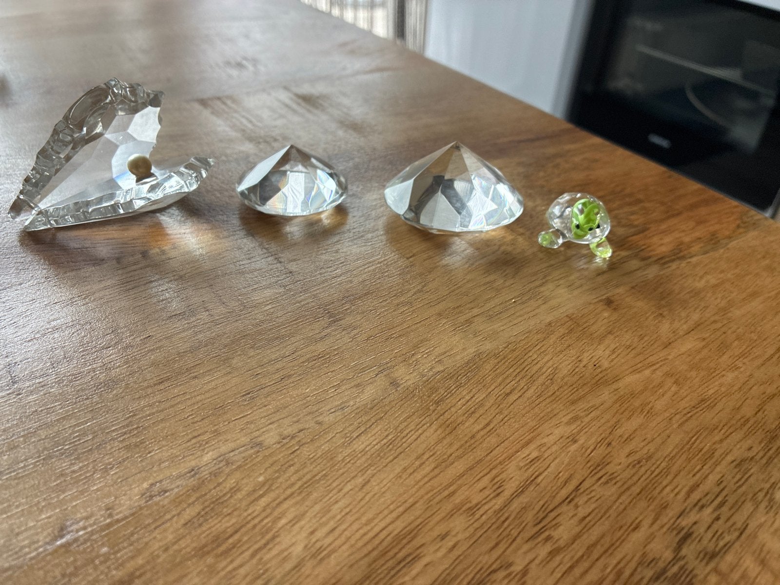 Decoratieve kristallen beeldjes - hart, diamanten, schildpad, Ophalen
