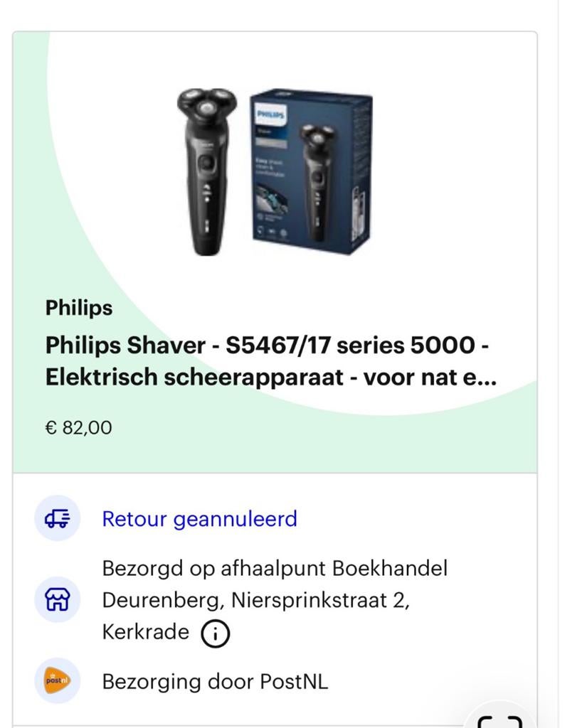 Philips Elektrische scheerapparaat - S5467/17 series 5000, Ophalen, Zo goed als nieuw, Scheren en Epileren