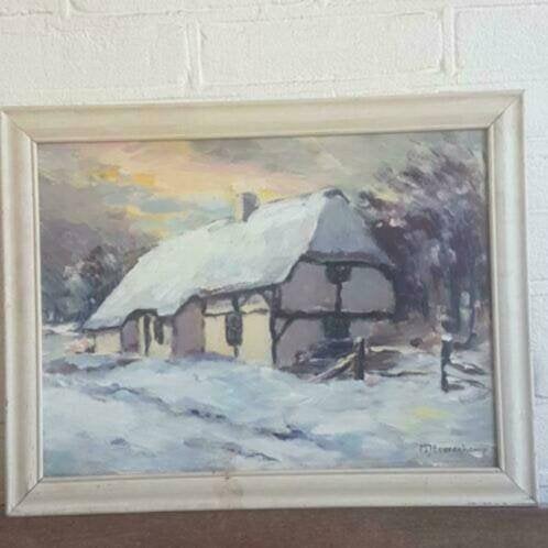 Schilderij Marie-Josée Boerenkamp boerderij Bokrijk Genk, Ophalen