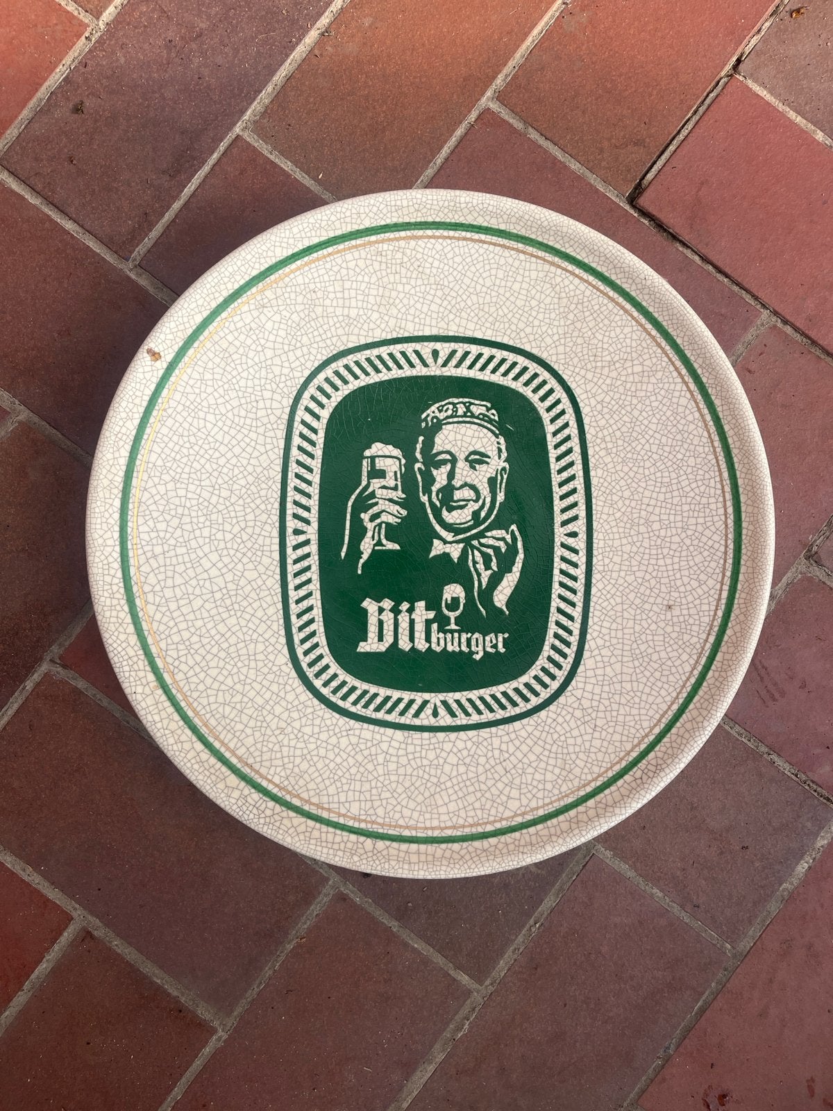 Vintage Bitburger dienblad / wanddecoratie, Ophalen of Verzenden