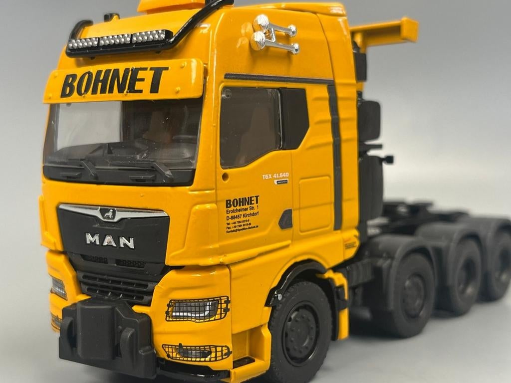 MAN TGX GX Schwerlastzugmaschine 4achs "Bohnet"

1:50, Hobby en Vrije tijd, Modelauto's | 1:50, Ophalen of Verzenden, Nieuw, Bus of Vrachtwagen