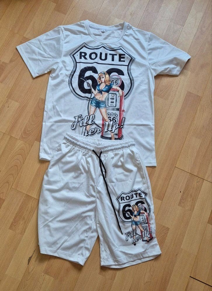 Nieuwe Route 66 pin-up set in maat S off white, Kleding | Heren, Sportkleding, Wit, Nieuw, Ophalen of Verzenden, Algemeen
