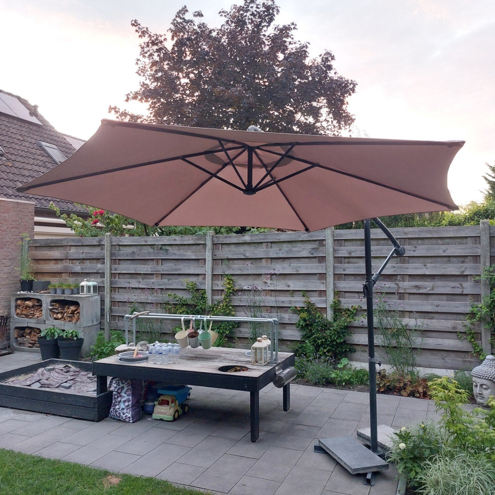 Zweefparasol, Tuin en Terras, Parasols, Ophalen, Verstelbaar, Gebruikt, 2 tot 3 meter