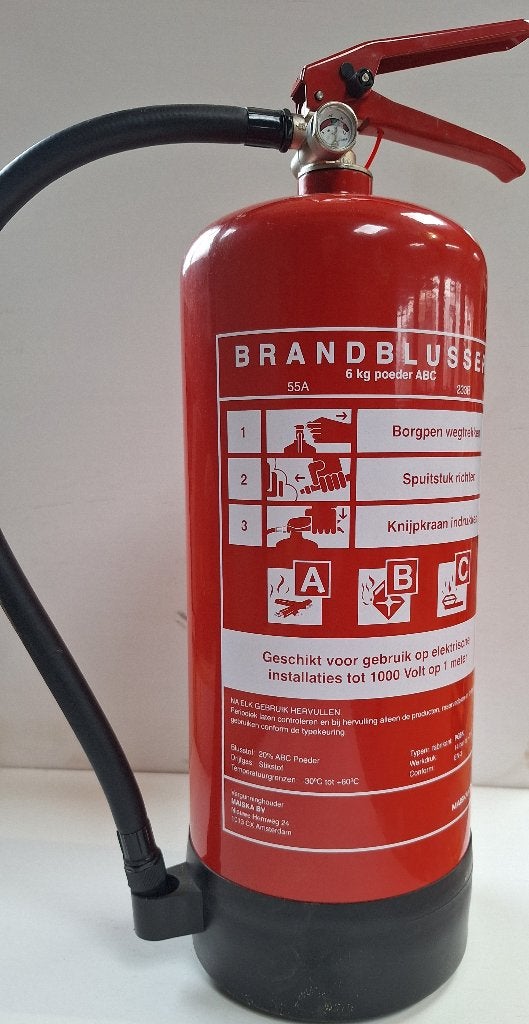 Brandblusser poeder 6 kg., Ophalen of Verzenden, Nieuw