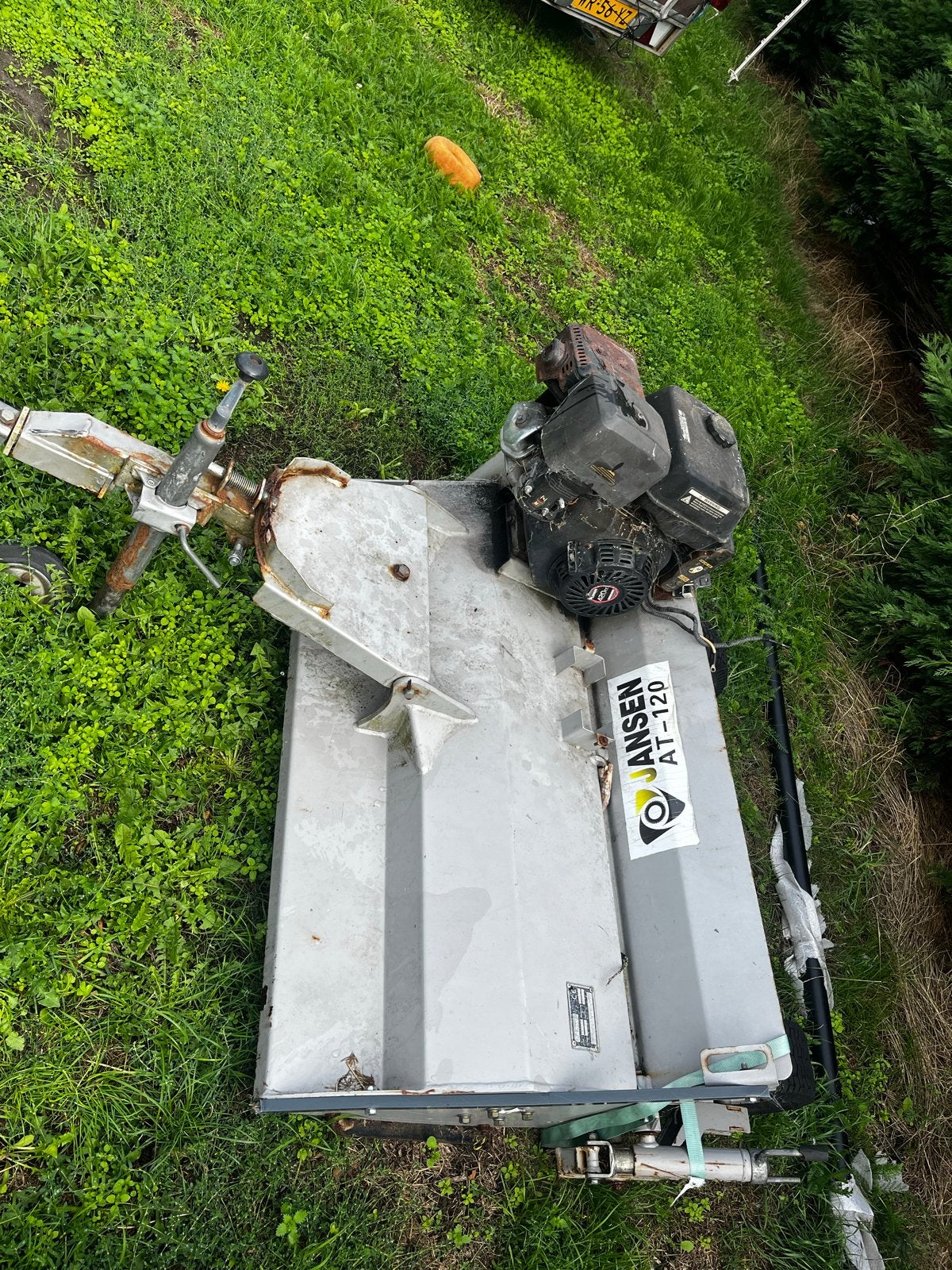 Getrokken Jansen AT-120 Klepelmaaier met 420cc Loncin motor, Ophalen, Maaier