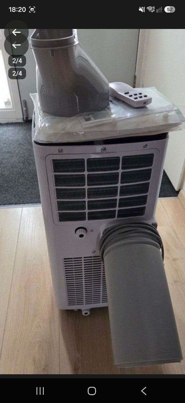 Nedis Mobiele Airco CMB1WT7 - Zo goed als nieuw + Raamkit, Minder dan 60 m³, 3 snelheden of meer, Ophalen of Verzenden, Zo goed als nieuw