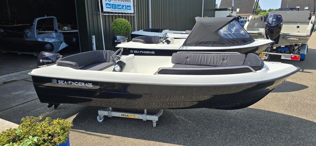 Sea-Finder 435  Nieuw boot met Tohatsu 9.8 PK jong gebruikt, Tot 10 pk, Nieuw, Ophalen of Verzenden, 3 tot 6 meter