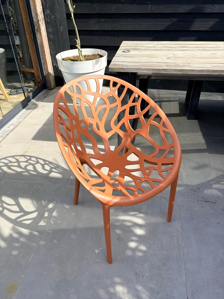 Sklum Ores tuinstoel - Rusty, Tuin en Terras, Tuinstoelen, Ophalen of Verzenden, Nieuw, Kunststof, Stapelbaar