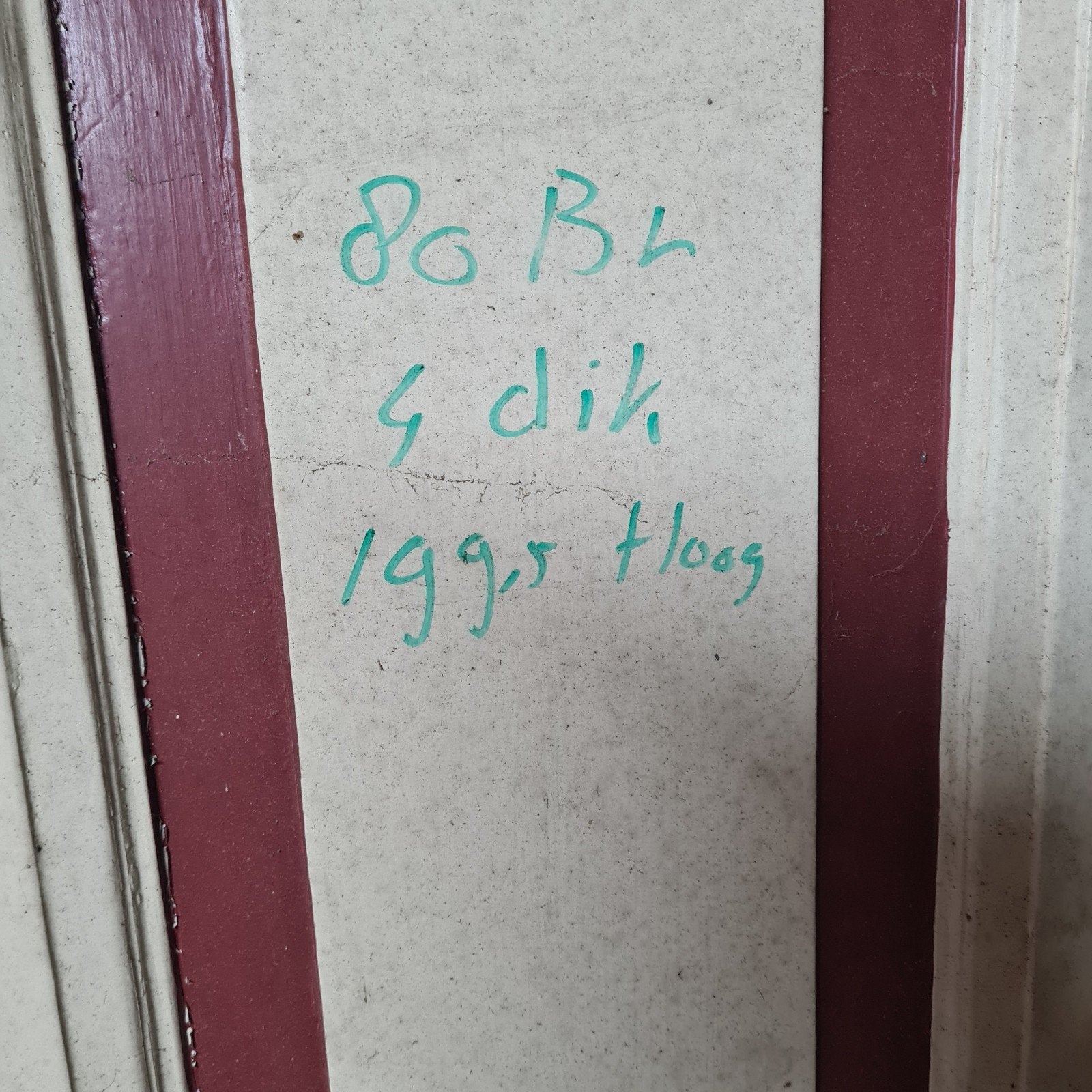 Oude massieve paneeldeur, Doe-het-zelf en Verbouw, Deuren en Horren, Ophalen of Verzenden, Gebruikt, Binnendeur, 200 tot 215 cm