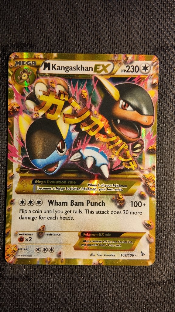 M Kangaskhan-EX 109 Flashfire | Pokemon kaart, Ophalen, Losse kaart, Foil