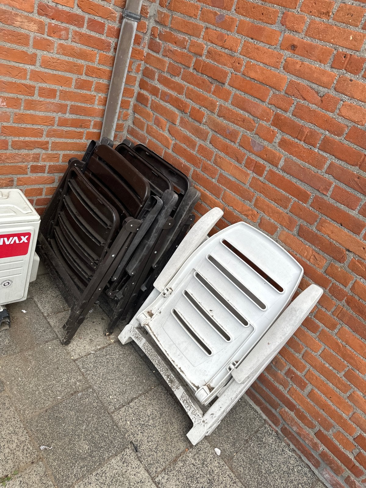 Partij gebruikte tuinstoelen (inklabaar), Ophalen, Gebruikt, Plastic, Inklapbaar