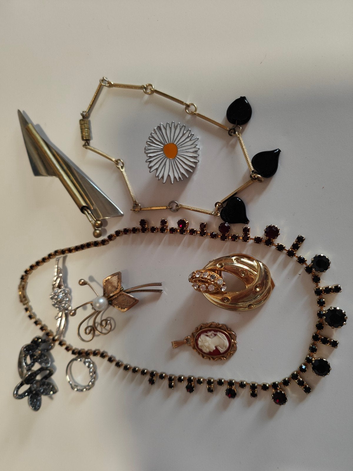 Nr 73..Vintage sieraden lot, Sieraden, Tassen en Uiterlijk, Antieke sieraden, Verzenden, Overige materialen, Overige typen