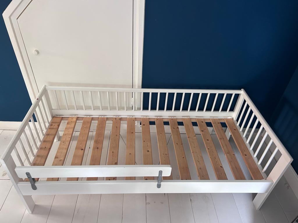 Ikea peuterbed met lattenbodem, Ophalen, Gebruikt, 70 tot 85 cm, 140 tot 160 cm