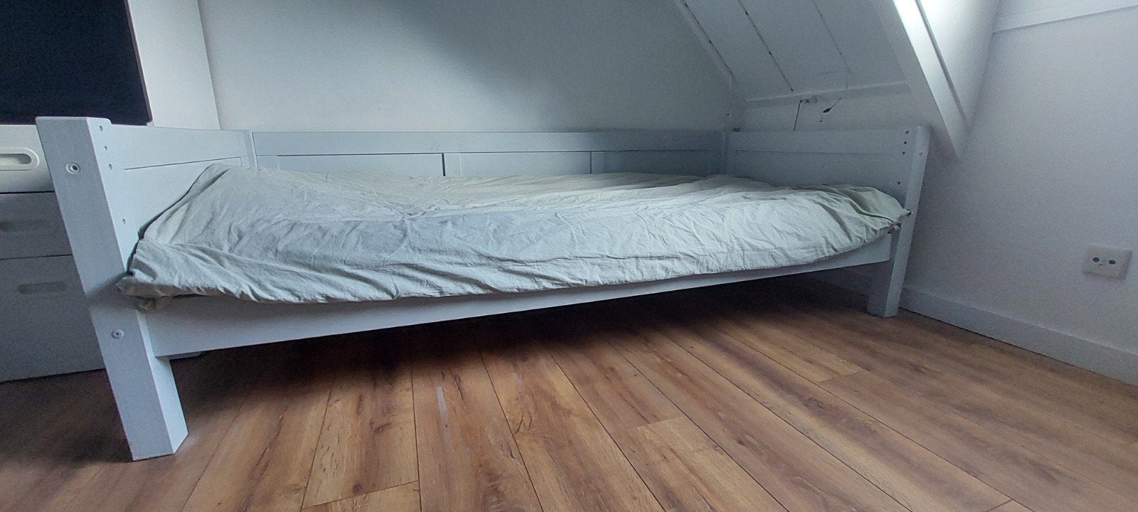 1 persoons bed 90x200, Ophalen, Gebruikt, 90 cm, Eenpersoons