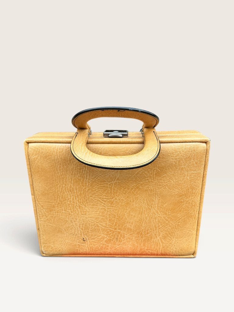 Retro Vintage Koffer Handtas met Vakjes, Overige materialen, Gebruikt, Niet van toepassing, Niet van toepassing