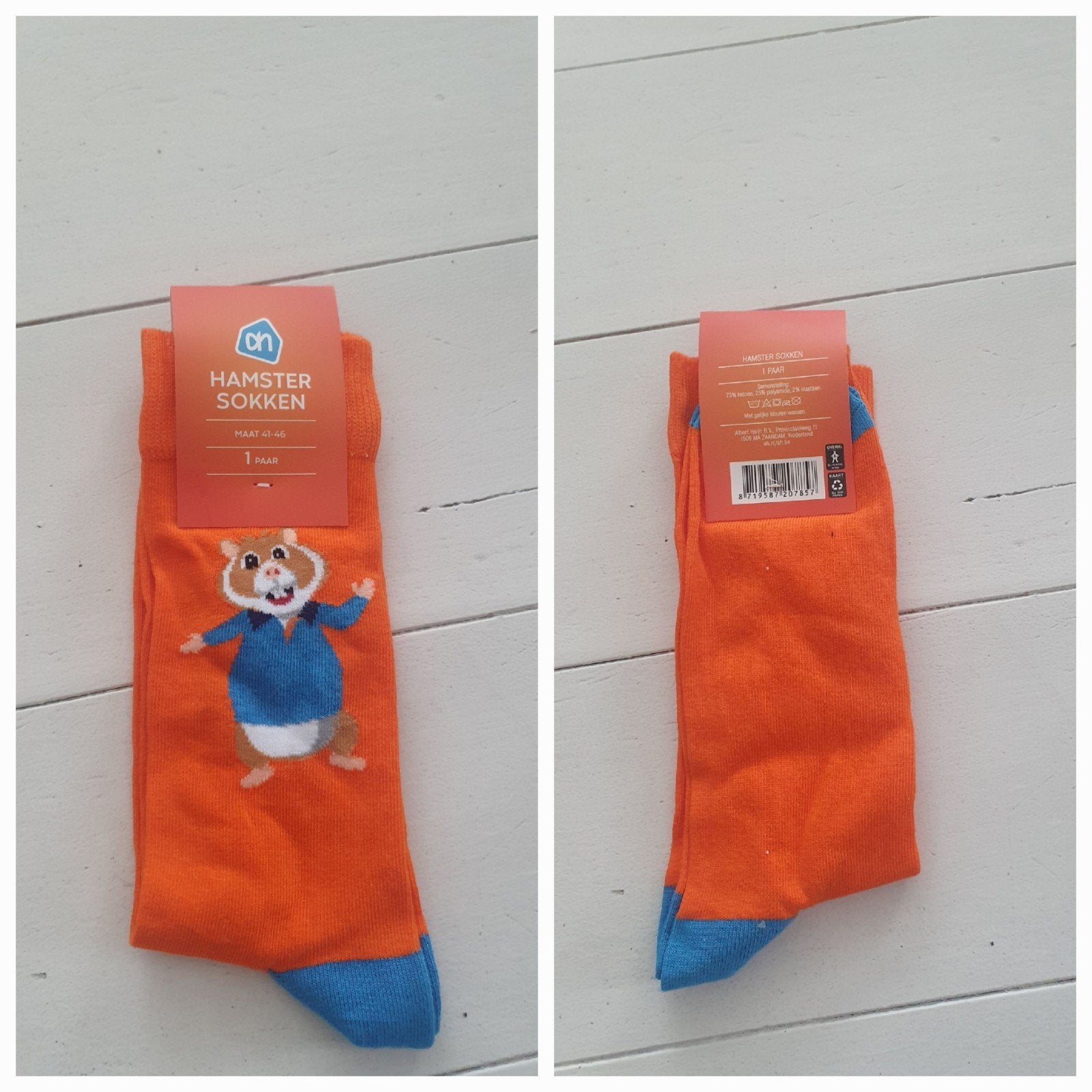 Te koop 2 hamster sokken, Albert Heijn, Ophalen