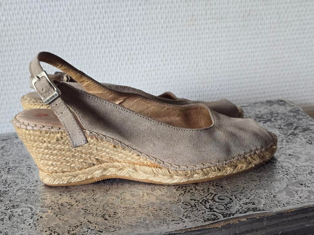 Macarena dames espadrilles met sleehak, maat 40, Ophalen of Verzenden, Espadrilles of Moccasins, Macarena, Grijs