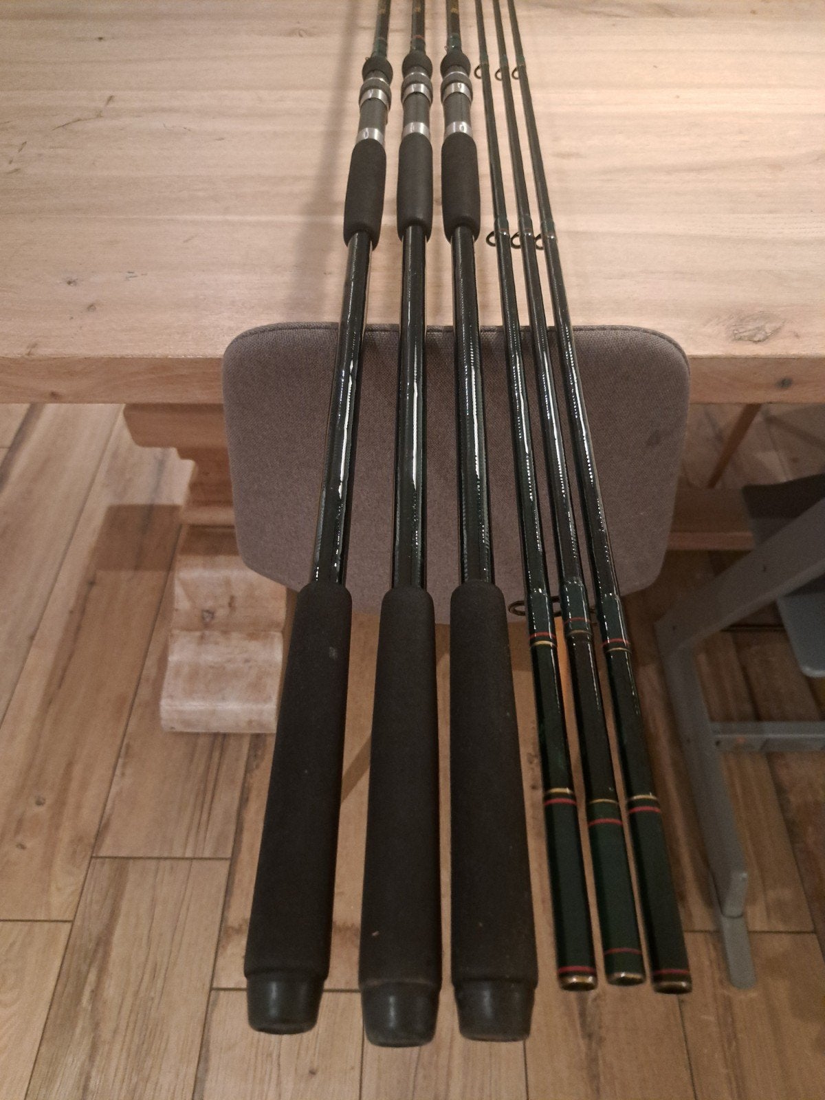 3x hengelsport Europa karperhengels oldskool *zgan*, Ophalen of Verzenden, Zo goed als nieuw, Werphengel