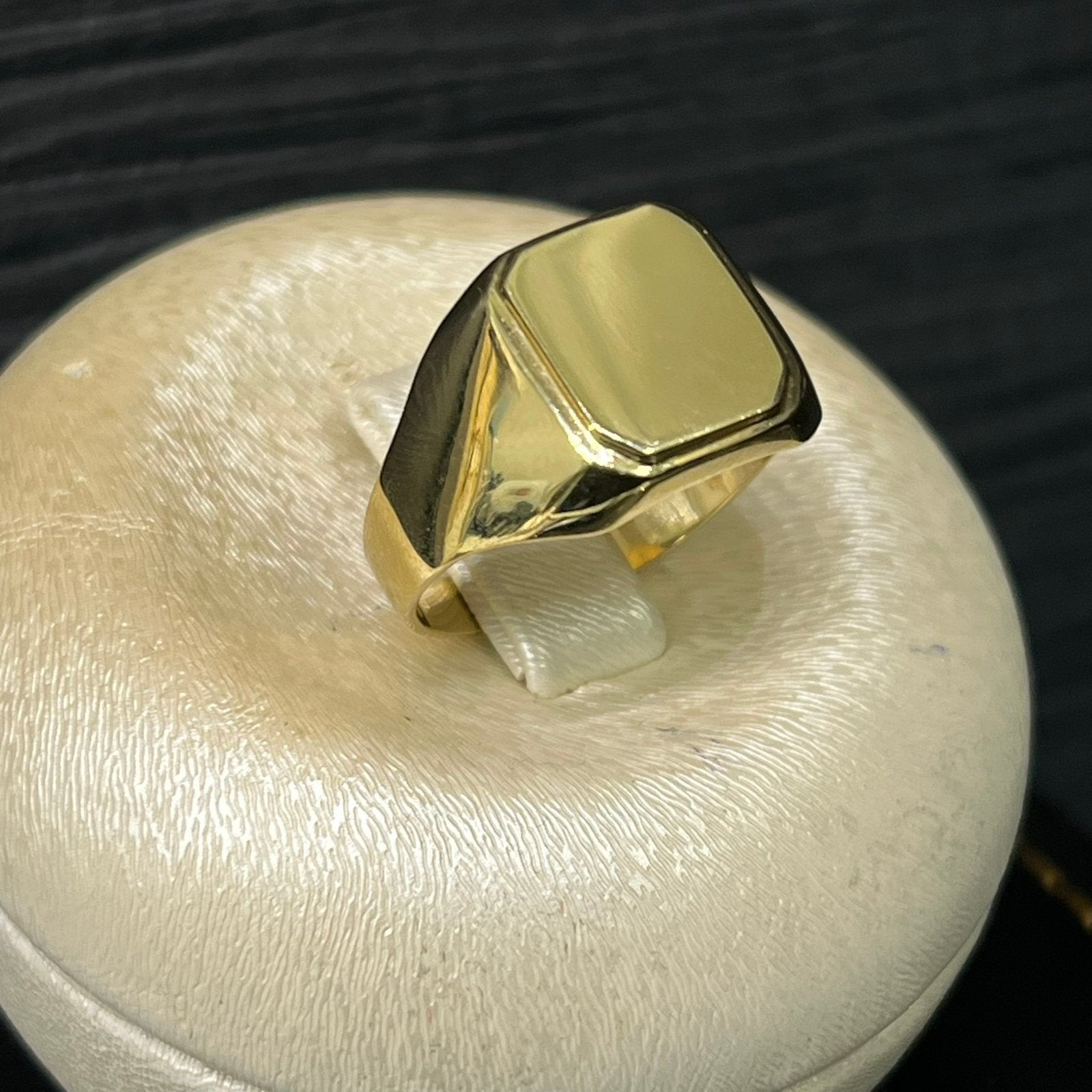 14k gouden zegelring prachtig heren ring nieuw, Ophalen of Verzenden, Zo goed als nieuw, Goud, Dame