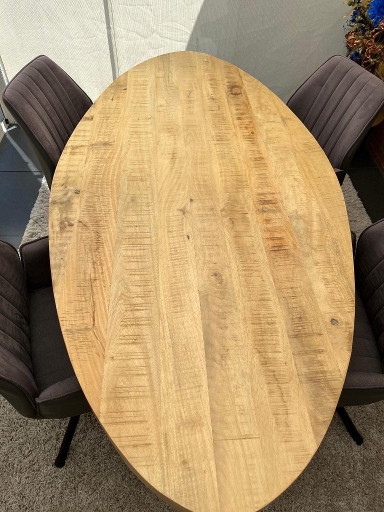 Eettafel ovaal 210cm x 100cm, Huis en Inrichting, Tafels | Eettafels, Ophalen, Gebruikt, 200 cm of meer, 50 tot 100 cm