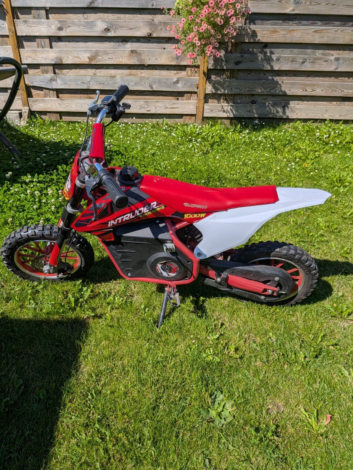 Elektrische Dirtbike 1000W met oplader, Fietsen en Brommers, Ophalen, Gebruikt, Dirtbike, Intruder