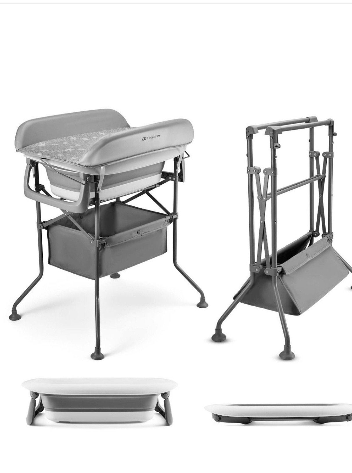 Kinderkraft BUBBLY Badj met Verschoontafel 5-in-1, Zo goed als nieuw, Badje, Standaard, Ophalen