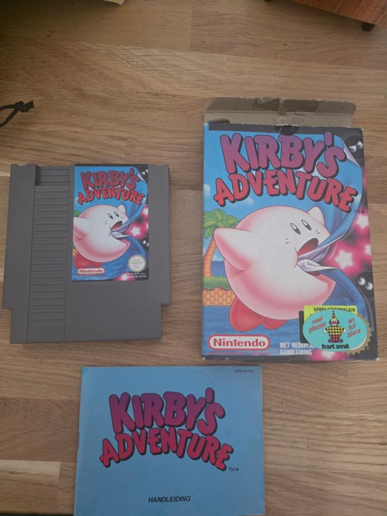 Kirby's Adventure NES - Compleet met doos en handleiding, Gebruikt, 1 speler, Ophalen of Verzenden, Vanaf 3 jaar